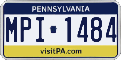 PA license plate MPI1484