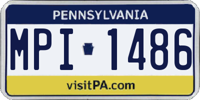 PA license plate MPI1486