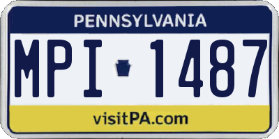 PA license plate MPI1487