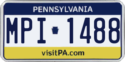 PA license plate MPI1488