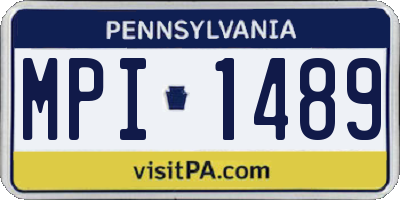 PA license plate MPI1489