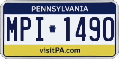 PA license plate MPI1490