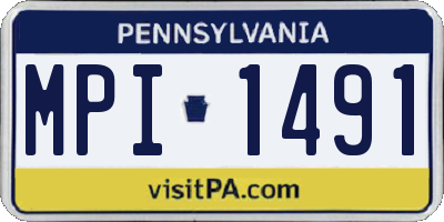 PA license plate MPI1491