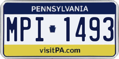 PA license plate MPI1493