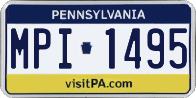 PA license plate MPI1495