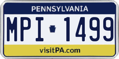 PA license plate MPI1499