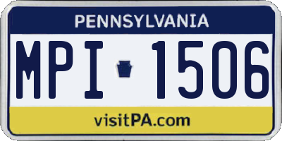 PA license plate MPI1506