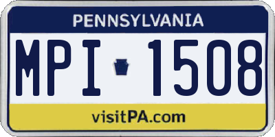 PA license plate MPI1508