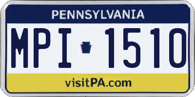 PA license plate MPI1510