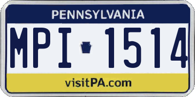 PA license plate MPI1514