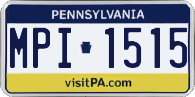 PA license plate MPI1515
