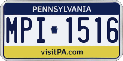 PA license plate MPI1516