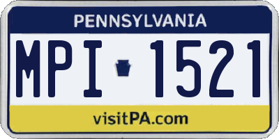 PA license plate MPI1521