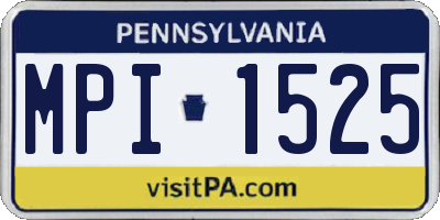 PA license plate MPI1525