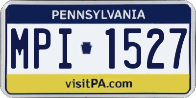 PA license plate MPI1527