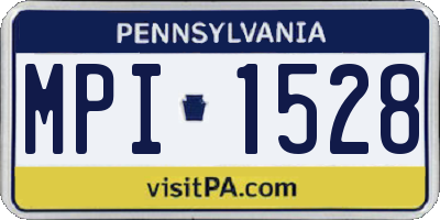 PA license plate MPI1528