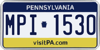 PA license plate MPI1530