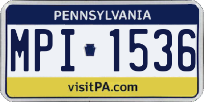 PA license plate MPI1536