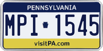 PA license plate MPI1545