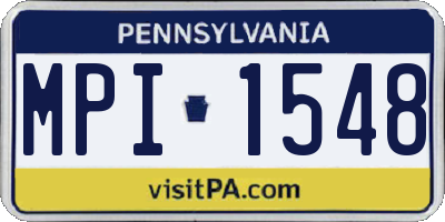 PA license plate MPI1548