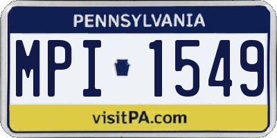 PA license plate MPI1549