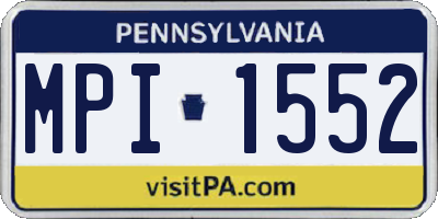 PA license plate MPI1552