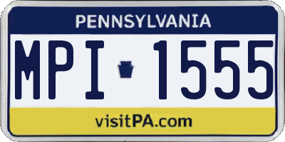 PA license plate MPI1555