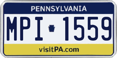 PA license plate MPI1559
