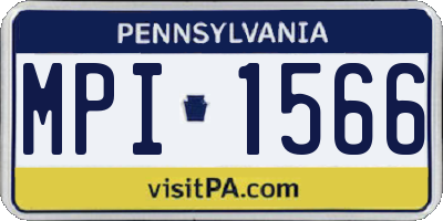 PA license plate MPI1566