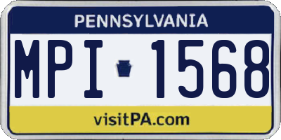 PA license plate MPI1568