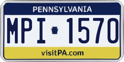 PA license plate MPI1570
