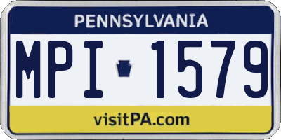 PA license plate MPI1579