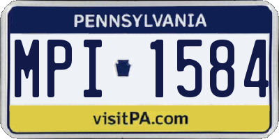 PA license plate MPI1584