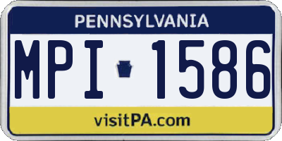 PA license plate MPI1586
