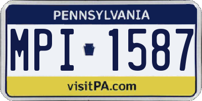 PA license plate MPI1587