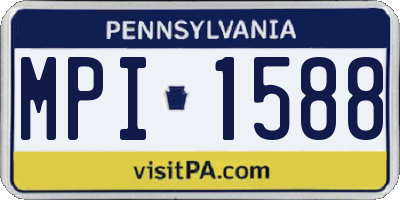 PA license plate MPI1588
