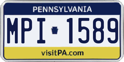 PA license plate MPI1589