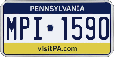PA license plate MPI1590