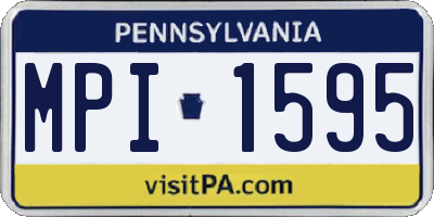 PA license plate MPI1595