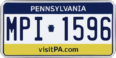 PA license plate MPI1596