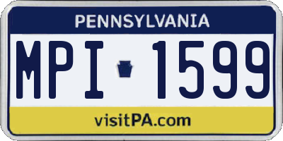 PA license plate MPI1599