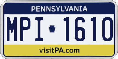 PA license plate MPI1610