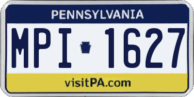 PA license plate MPI1627