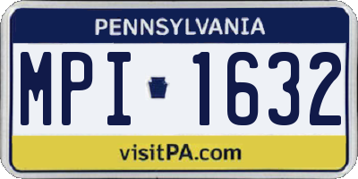 PA license plate MPI1632