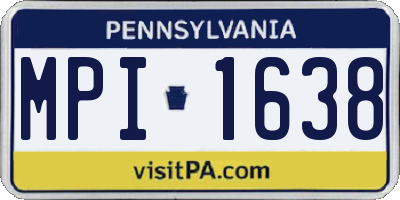 PA license plate MPI1638