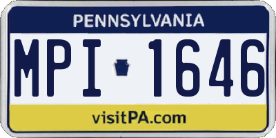 PA license plate MPI1646