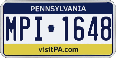 PA license plate MPI1648
