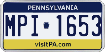 PA license plate MPI1653
