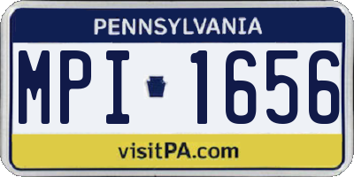 PA license plate MPI1656