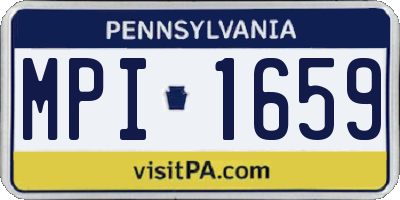 PA license plate MPI1659